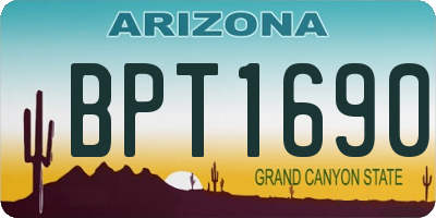 AZ license plate BPT1690