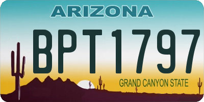 AZ license plate BPT1797