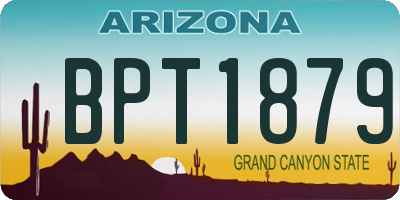 AZ license plate BPT1879