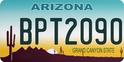 AZ license plate BPT2090