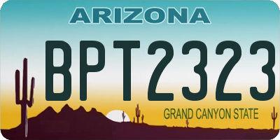 AZ license plate BPT2323