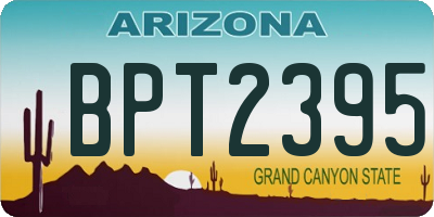 AZ license plate BPT2395