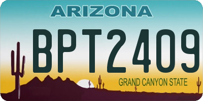 AZ license plate BPT2409