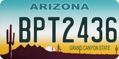 AZ license plate BPT2436