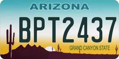 AZ license plate BPT2437