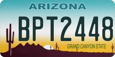 AZ license plate BPT2448
