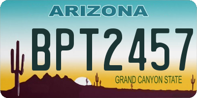 AZ license plate BPT2457