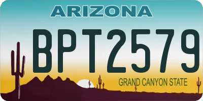 AZ license plate BPT2579
