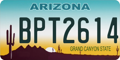 AZ license plate BPT2614