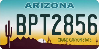 AZ license plate BPT2856
