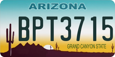 AZ license plate BPT3715