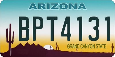 AZ license plate BPT4131