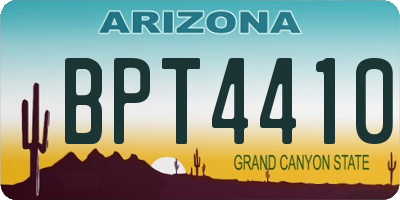 AZ license plate BPT4410