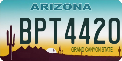 AZ license plate BPT4420