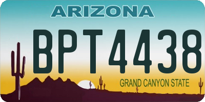 AZ license plate BPT4438