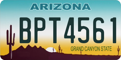 AZ license plate BPT4561