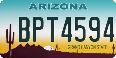 AZ license plate BPT4594
