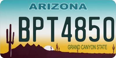 AZ license plate BPT4850