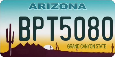 AZ license plate BPT5080