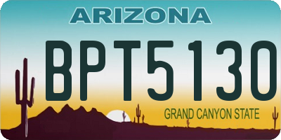 AZ license plate BPT5130