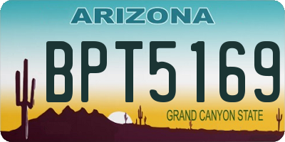AZ license plate BPT5169