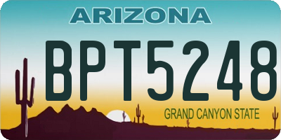 AZ license plate BPT5248