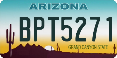 AZ license plate BPT5271