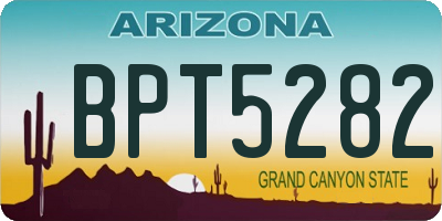 AZ license plate BPT5282