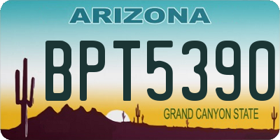 AZ license plate BPT5390