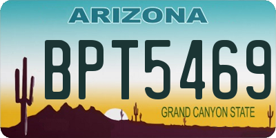 AZ license plate BPT5469