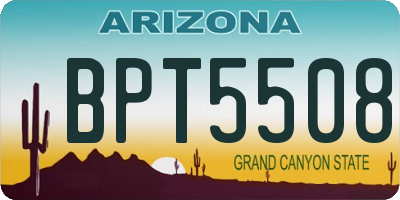 AZ license plate BPT5508