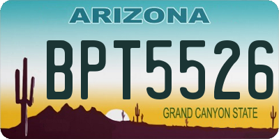 AZ license plate BPT5526