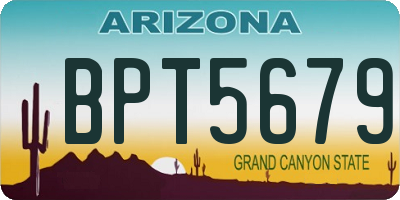 AZ license plate BPT5679