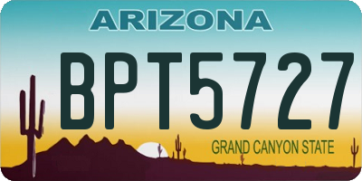 AZ license plate BPT5727