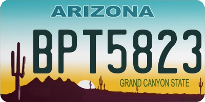 AZ license plate BPT5823