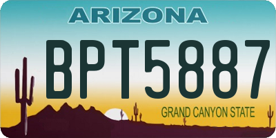 AZ license plate BPT5887
