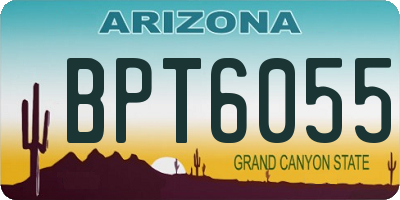 AZ license plate BPT6055