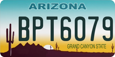 AZ license plate BPT6079