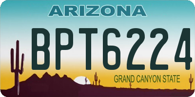 AZ license plate BPT6224