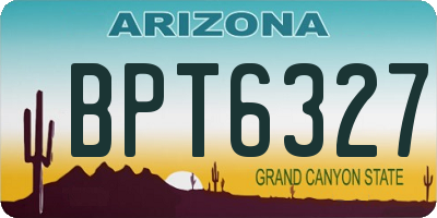 AZ license plate BPT6327
