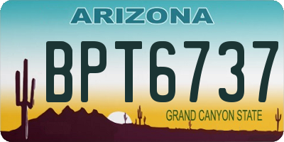 AZ license plate BPT6737