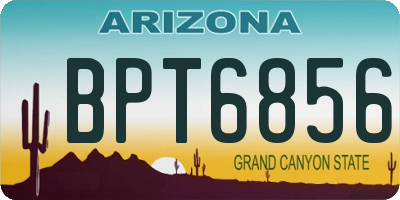 AZ license plate BPT6856