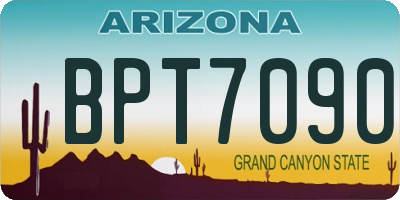 AZ license plate BPT7090