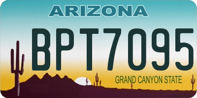 AZ license plate BPT7095