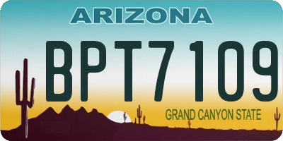 AZ license plate BPT7109