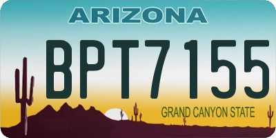 AZ license plate BPT7155