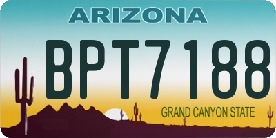 AZ license plate BPT7188