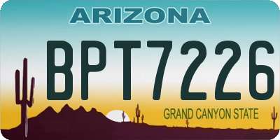 AZ license plate BPT7226