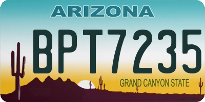 AZ license plate BPT7235