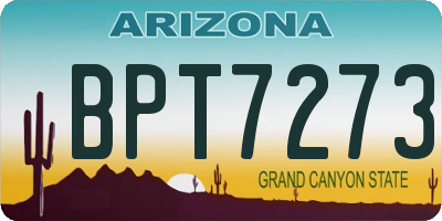 AZ license plate BPT7273